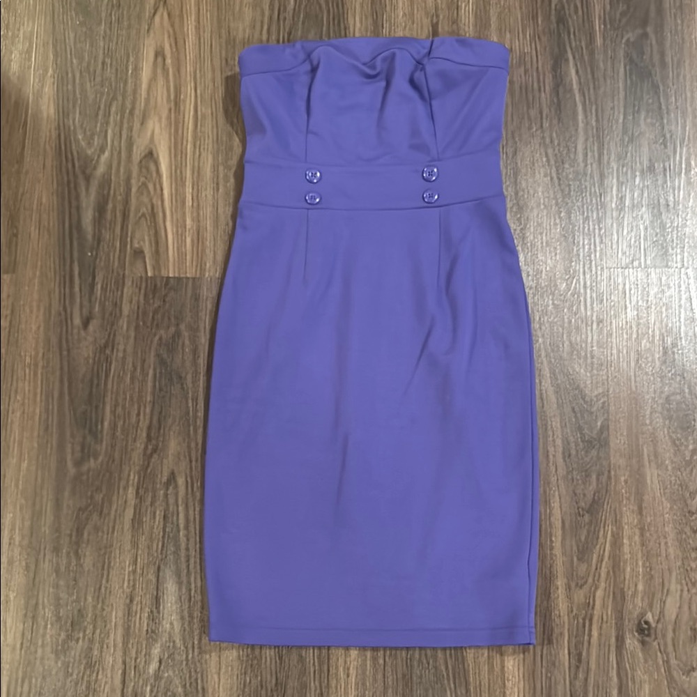 Bodycon Purple Strapless Dress
